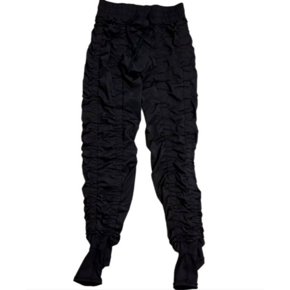 Agogie +20 Resistance Pants Ruched Joggers Workout Leggings Black Size XL Yoga
